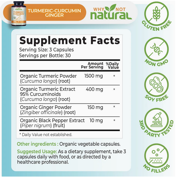 Organic Turmeric Curcumin with Ginger