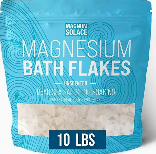 Magnesium Bath Flakes, Dead Sea Bath Salts, Unscented