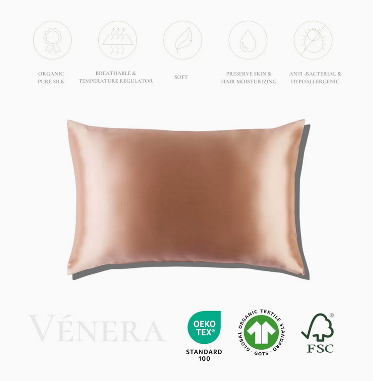 100% Organic Pure Silk Pillowcase