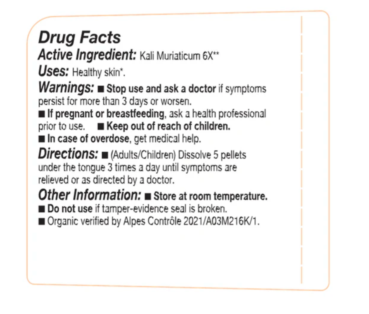 Cell Salt N°5 Kali Muriaticum To keep your skin at its healthiest