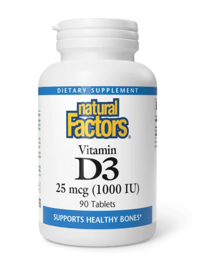 Vitamin D3 25 mcg (1,000 IU) Tablets 180 Tablets