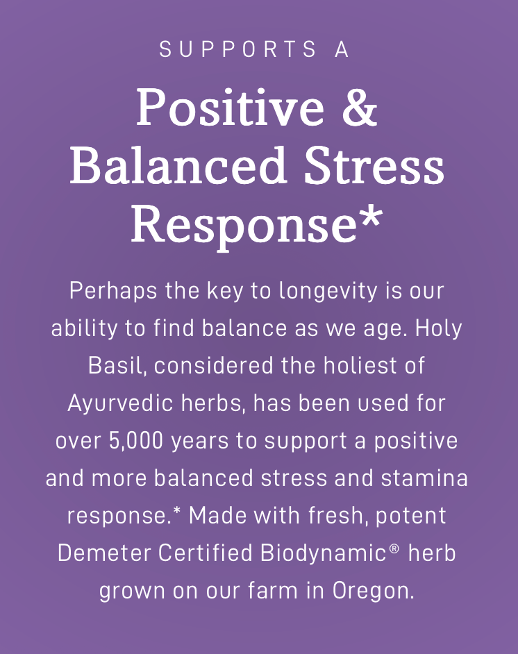 Holy Basil, Biodynamic Herbal Tonic 1 oz