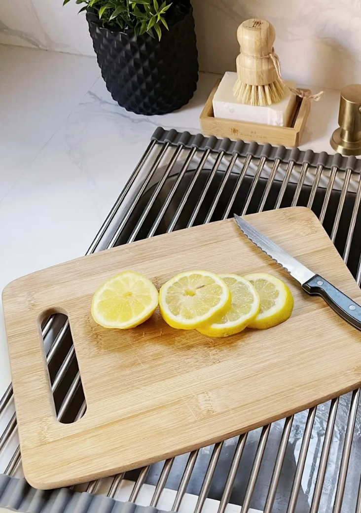 Roll Up Silicone & Steel Dish Drying Rack
