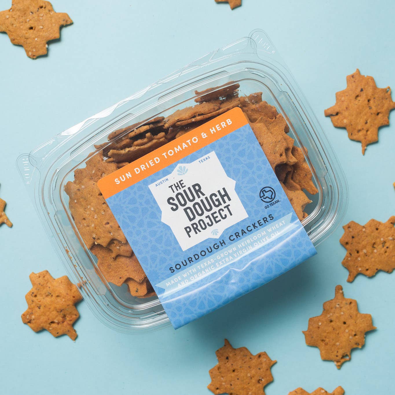 Sun Dried Tomato & Herbs Sourdough Crackers