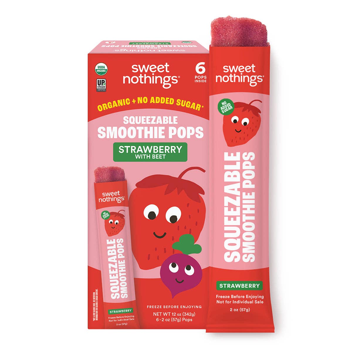 Strawberry Beet Smoothie Pops – Organic Fruit Popsicle