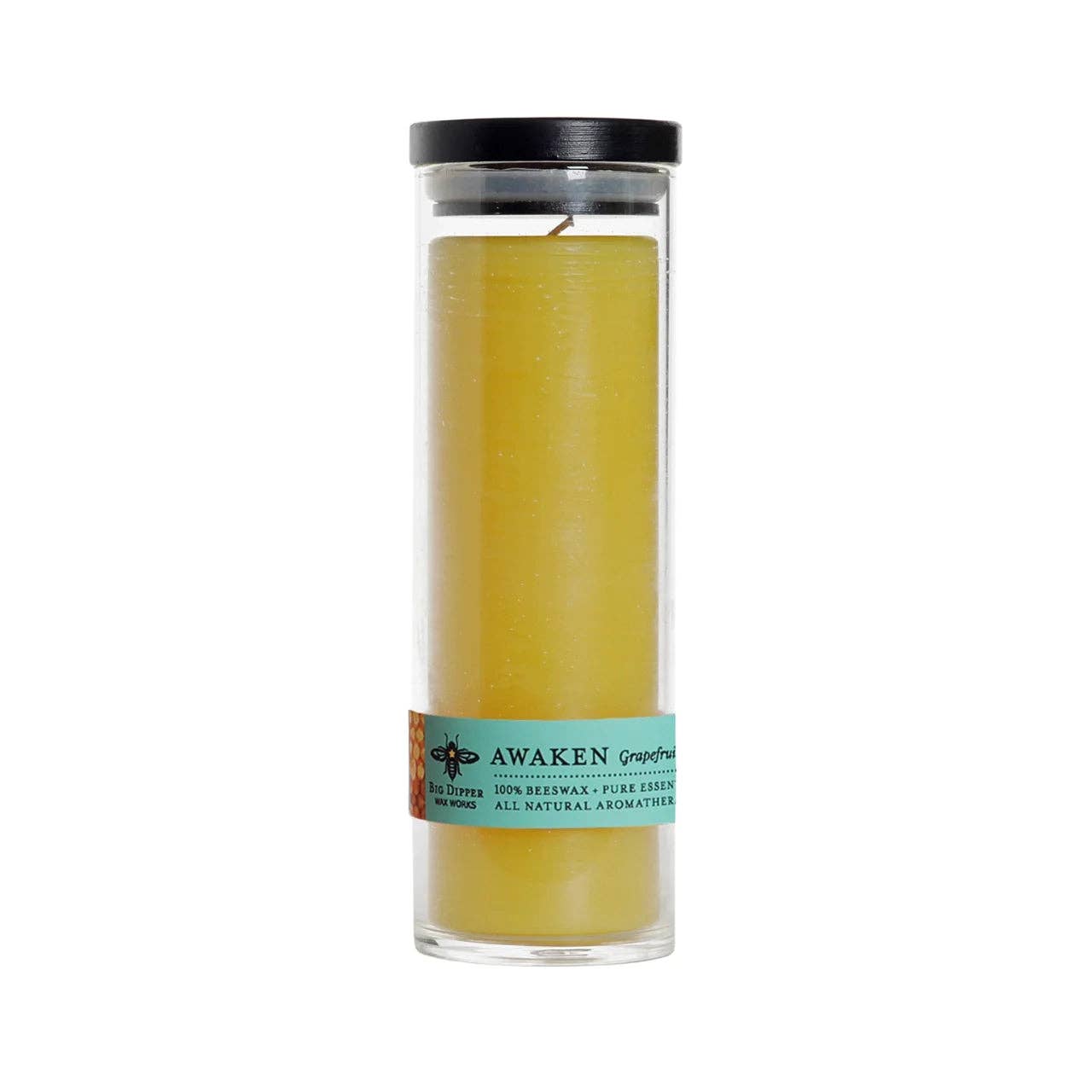 Sanctuary Glass Candle – 100% Pure Beeswax – 90 Hour Burn