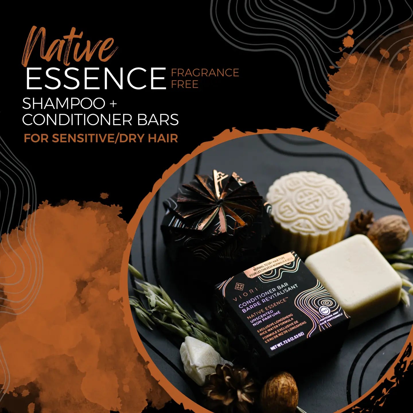 Rice Water Conditioner Bar | Native Essence™ | Dry Hair