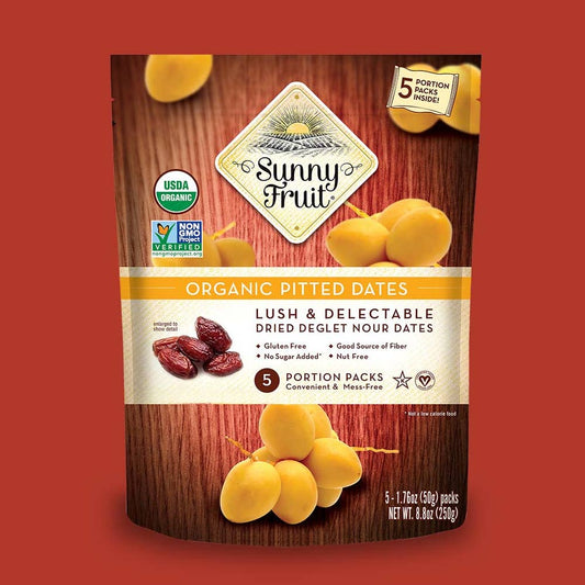 Organic Dried Pitted Dates - No Sugar Added, Sulphite-Free