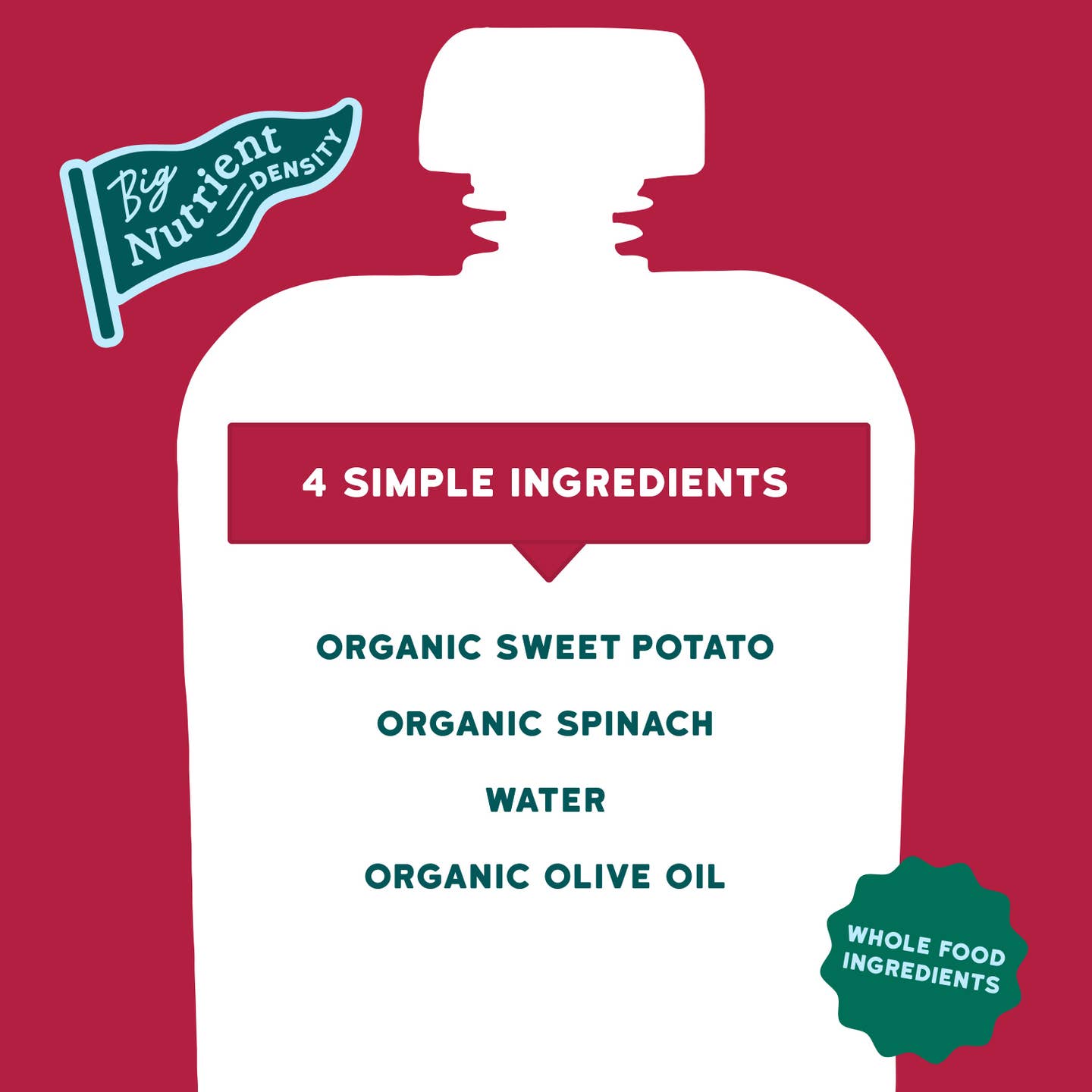 Organic Sweet Potato & Spinach with Organic Olive Oil
