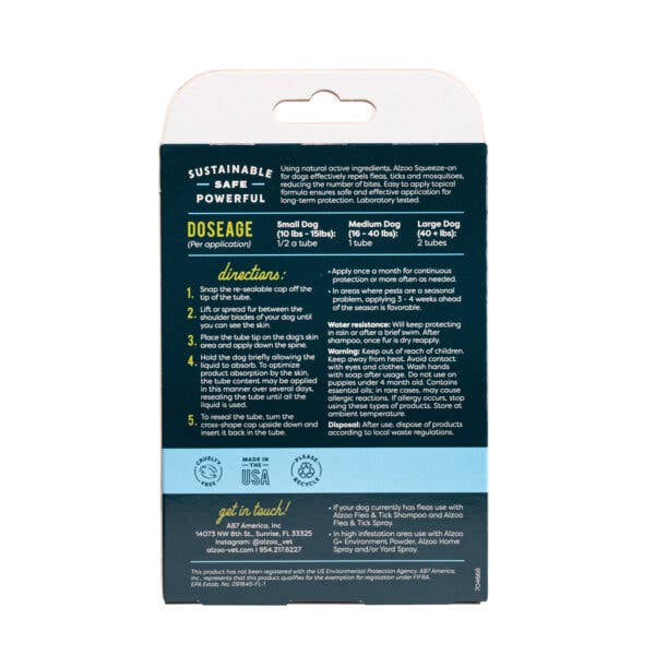 Flea & Tick | 3 Squeeze-On Applicators | Dogs