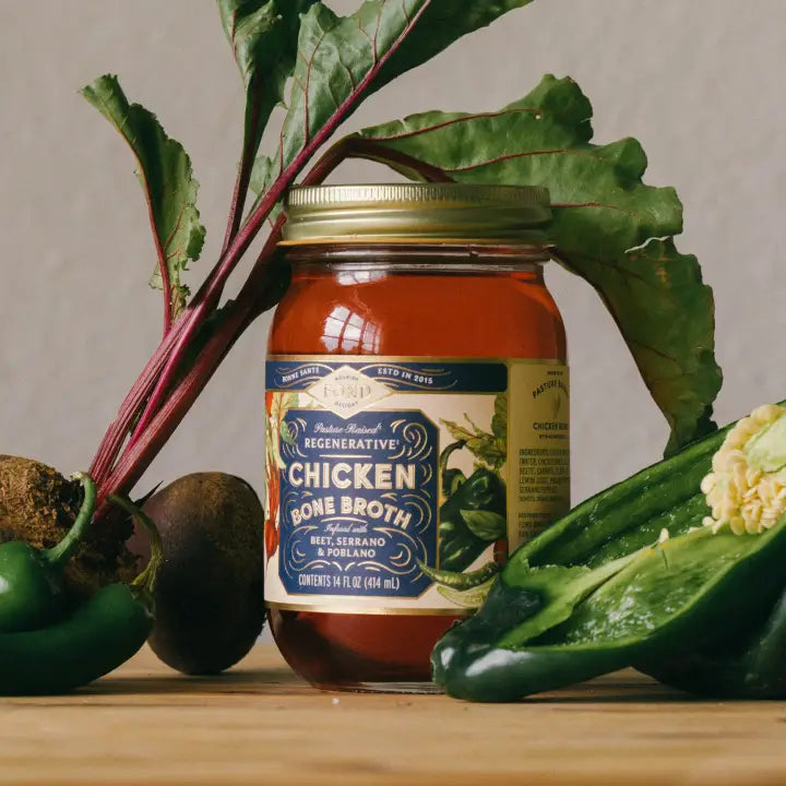 Beet & Serrano Pasture-Raised Chicken Bone Broth 14oz