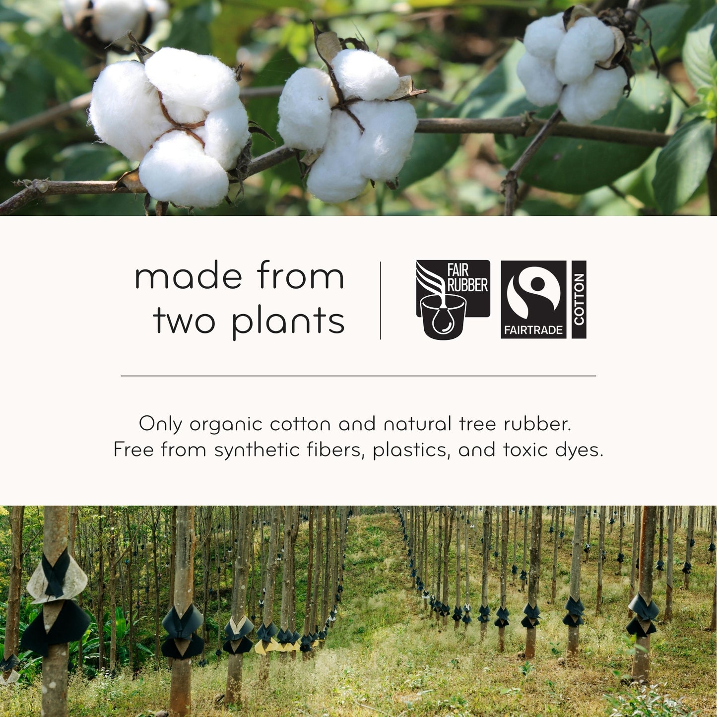 Plastic-Free Flat Hair Ties - Organic Cotton