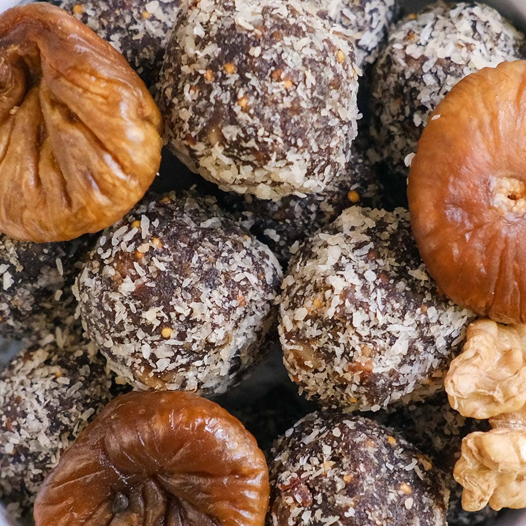 Organic Fig & Walnut Balls with Added Probiotics & Prebiotic
