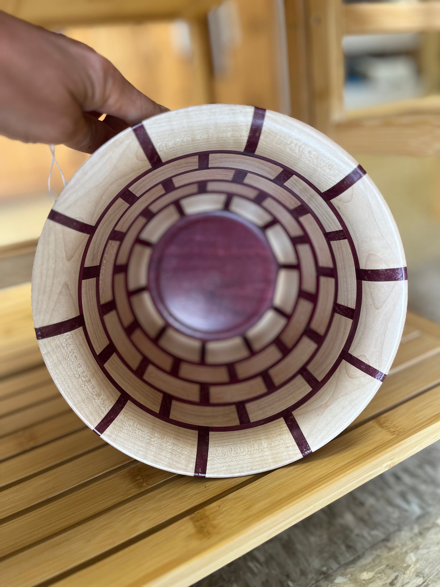 B-05 Purple Heart Segmented Hand-Crafted Bowl