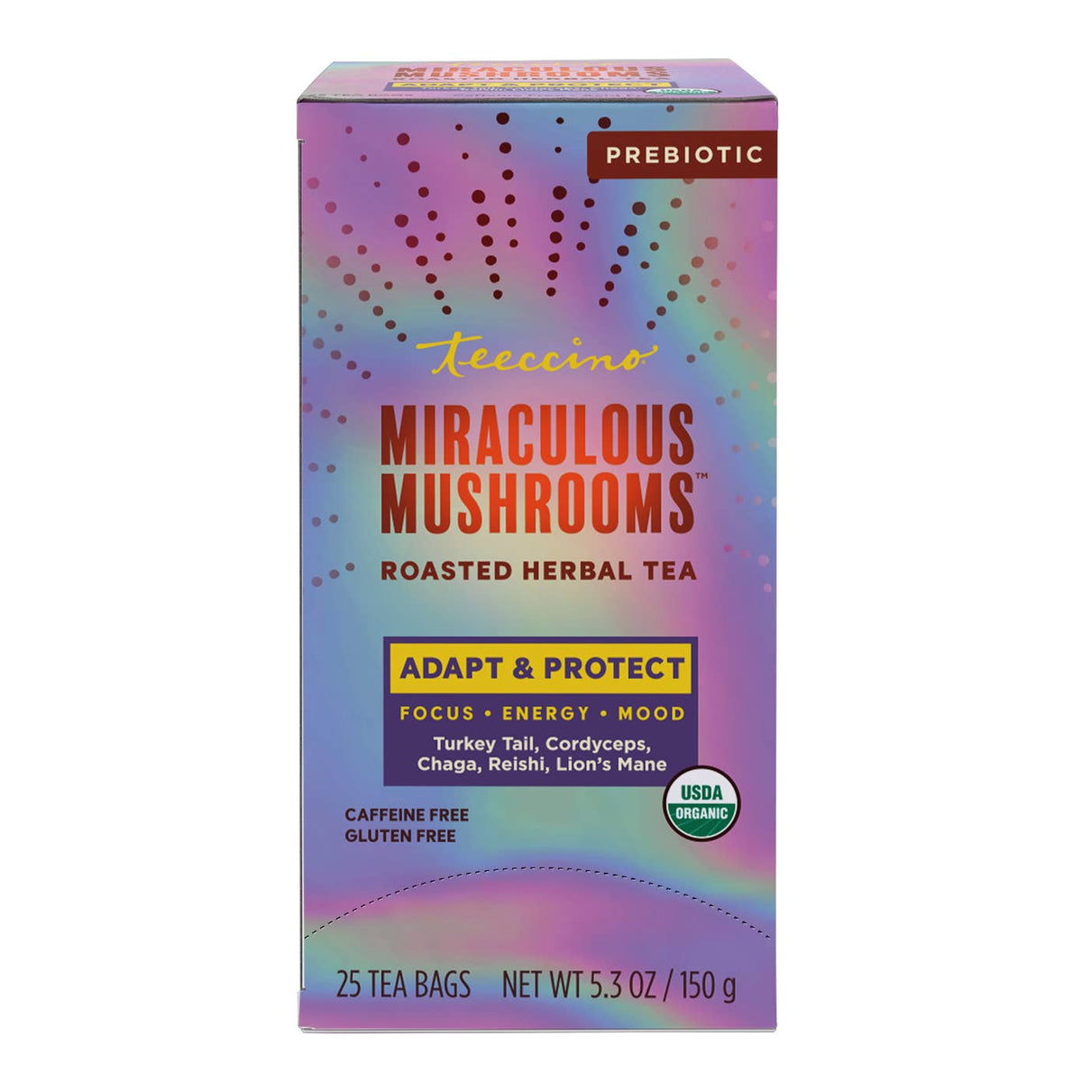 Organic Caffeine Free Miraculous Mushrooms Tea 25ct