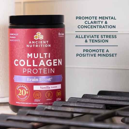 Multi Collagen Protein Brain Boost | Powder (45 Servings) Vanilla