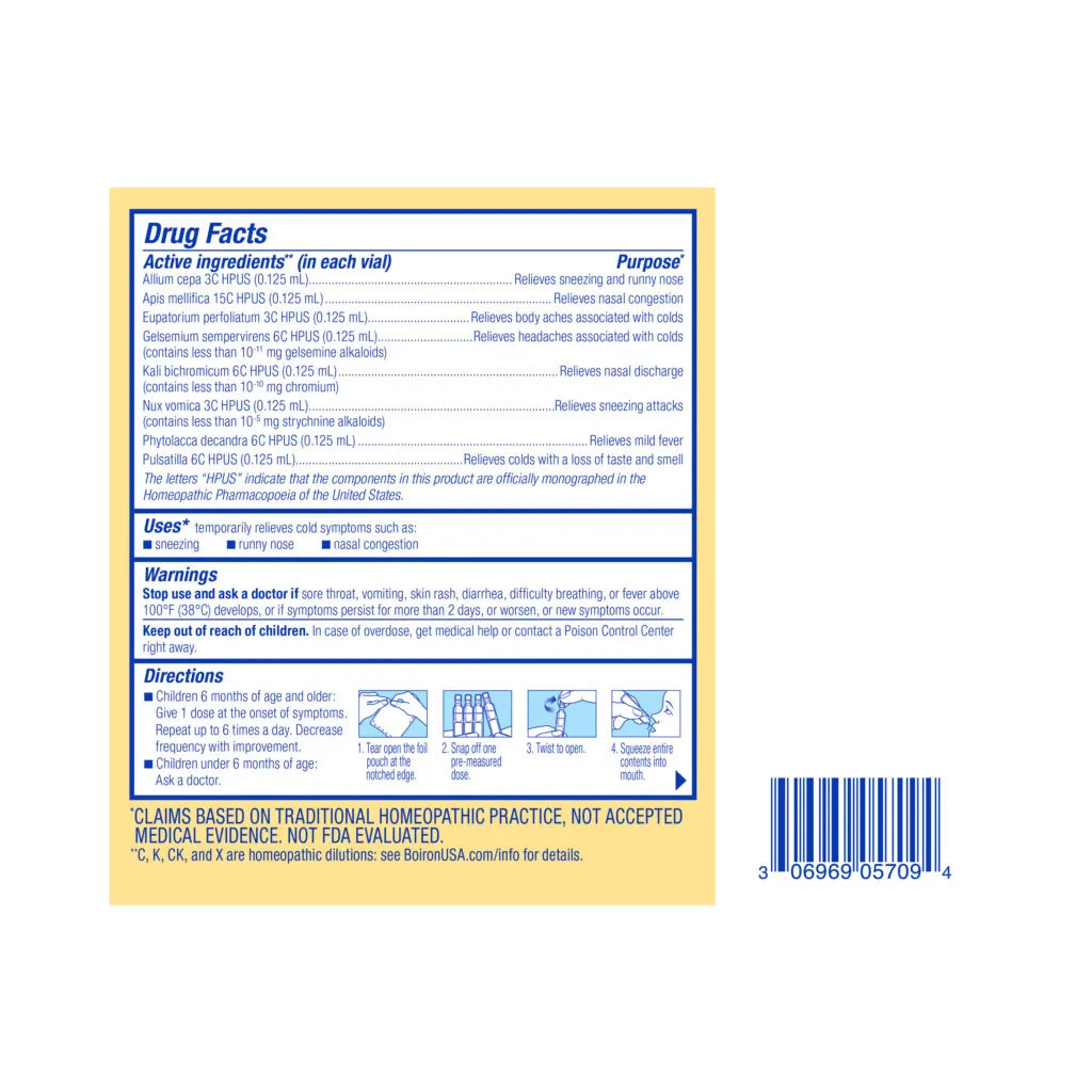 ColdCalm® Baby Liquid Doses Sneezing • Runny Nose • Nasal Congestion*