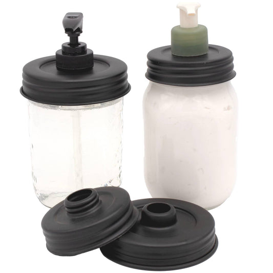 Mason Jar Adapter Lid For Repurposed Lotion and Soap Pumps