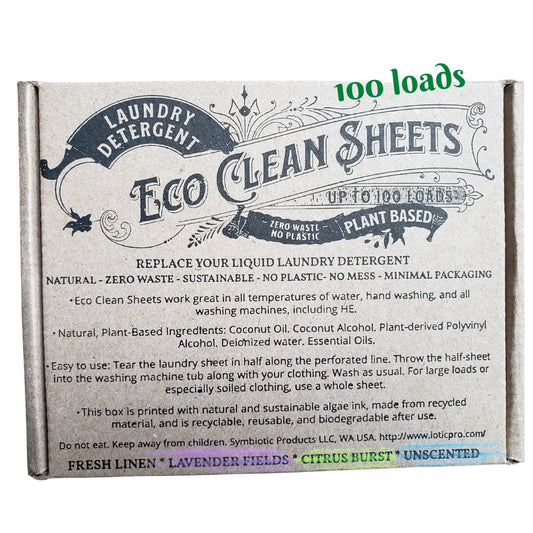 Eco Clean Sheets- Concentrated Laundry Detergent