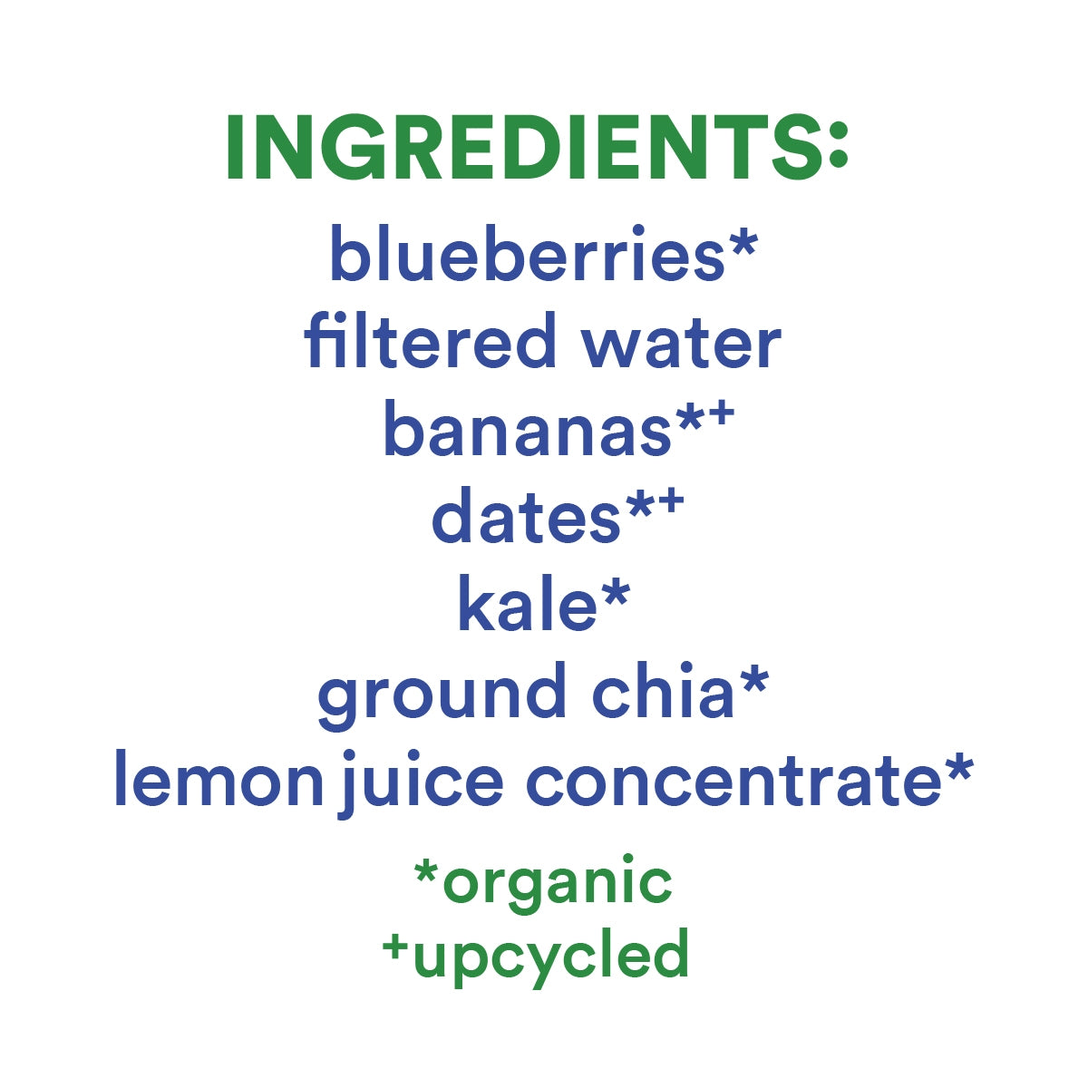 Blueberry Kale Smoothie Pops - Organic Fruit Popsicles