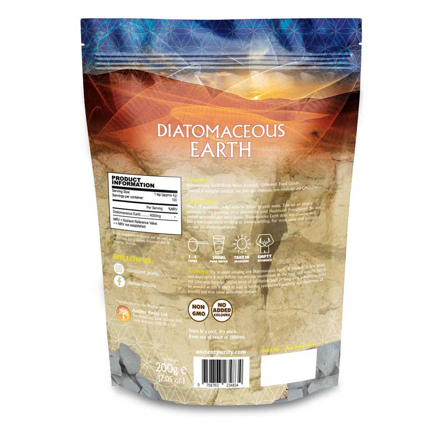 Diatomaceous Earth 200g | Fresh Water Source | Detox