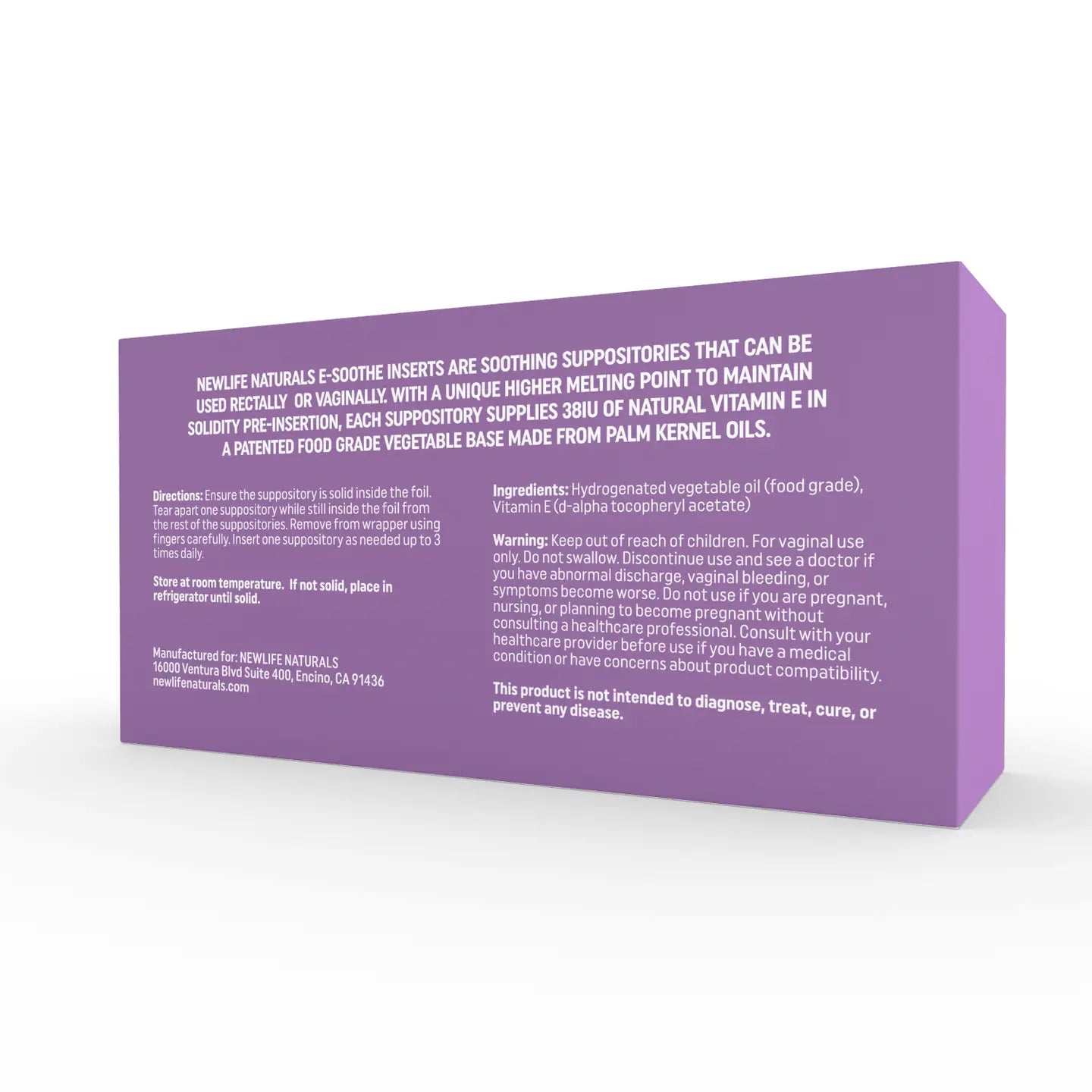 Esoothe Vitamin E Suppositories For Menopause Support