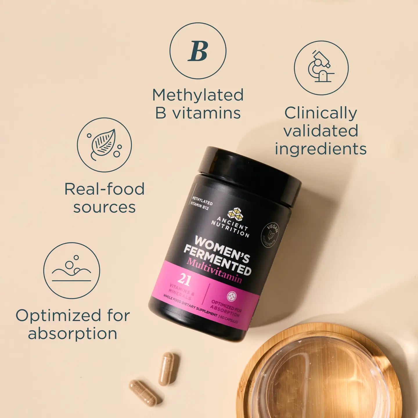 Women's Fermented Multivitamin | Capsules (60 Capsules)