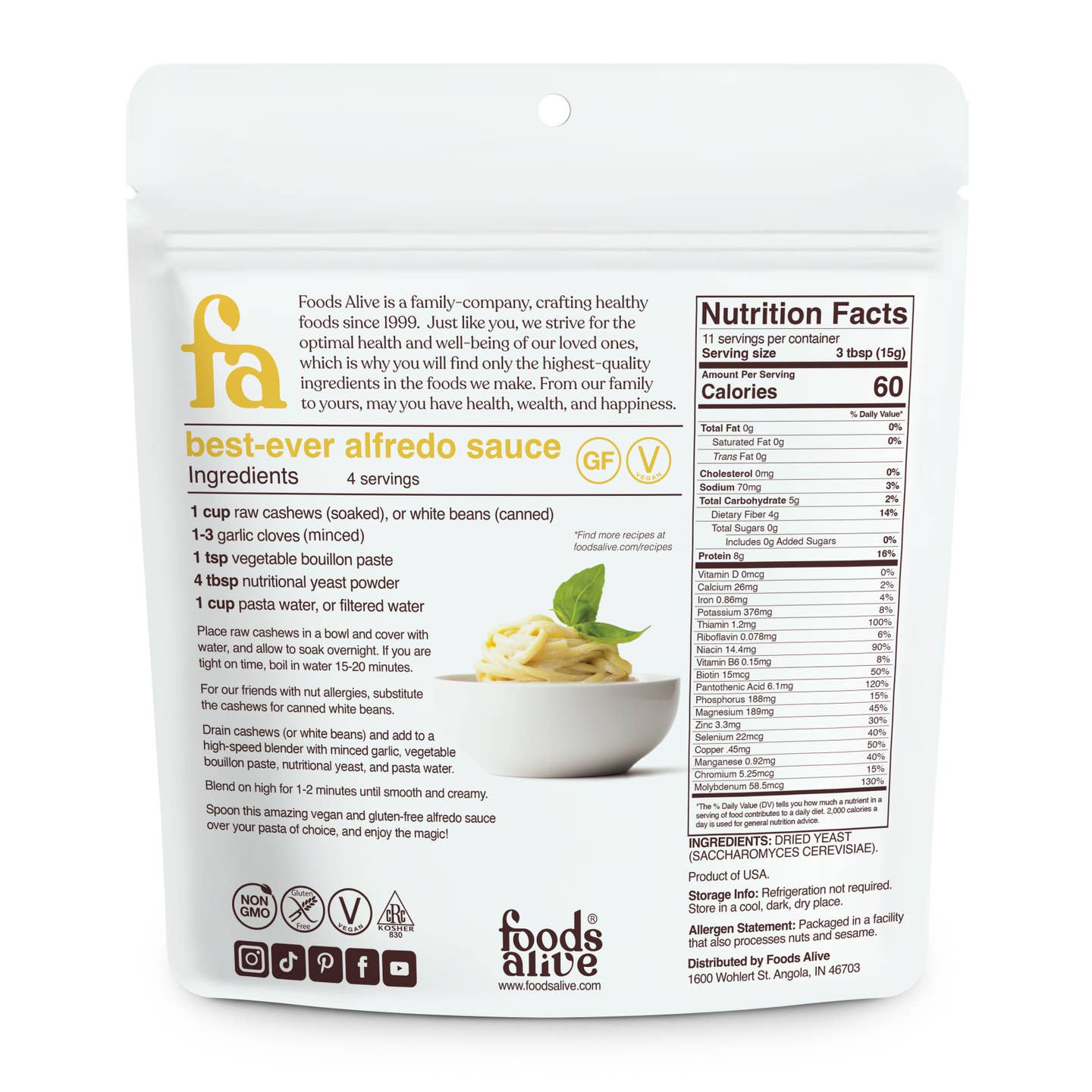 Nutritional Yeast 6 oz