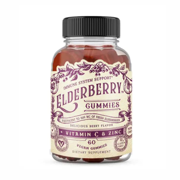 Elderberry Gummies with Zinc + Vitamin C 60 Count