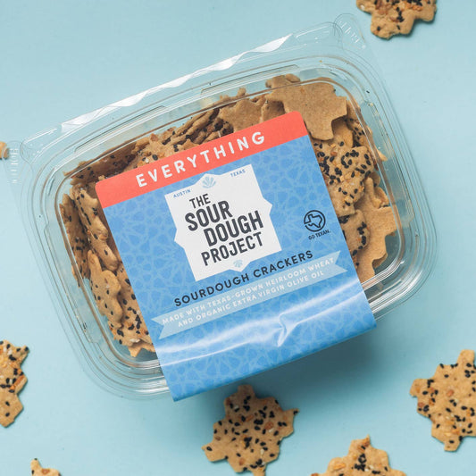 Everything Sourdough Crackers
