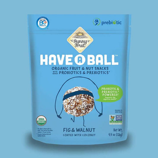 Organic Fig & Walnut Balls with Added Probiotics & Prebiotic