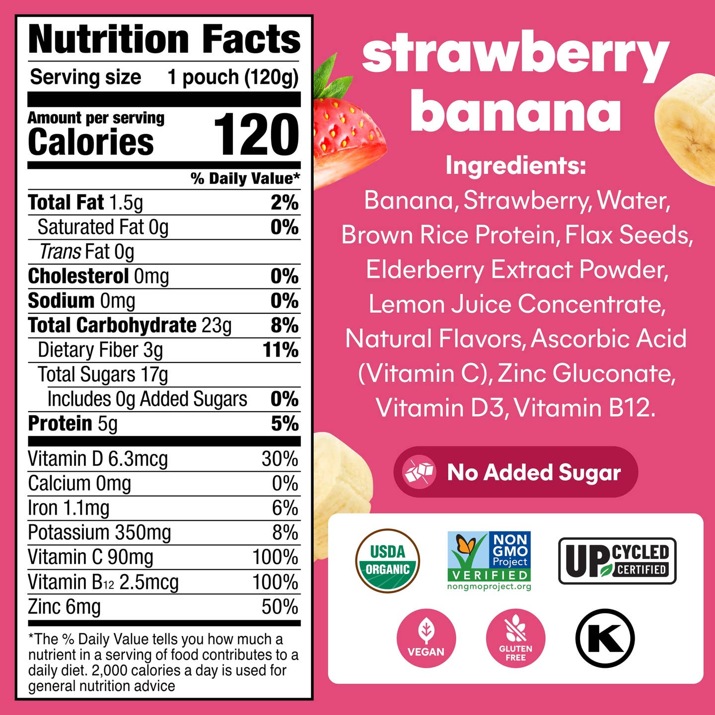 Superfood Smoothies, Strawberry Banana + immune support