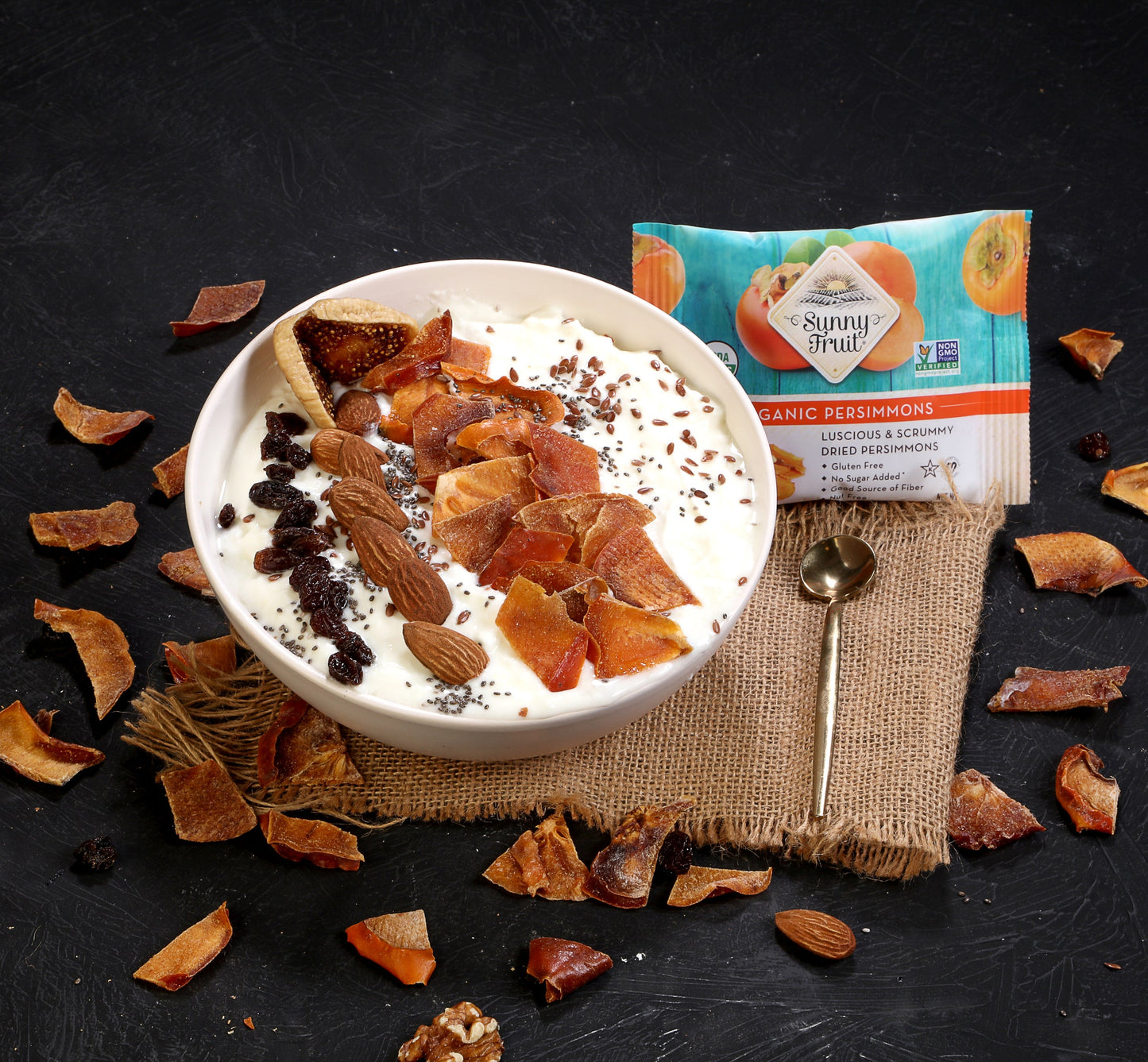 Organic Dried Persimmons - No Added Sugar Dried Fruit Snack