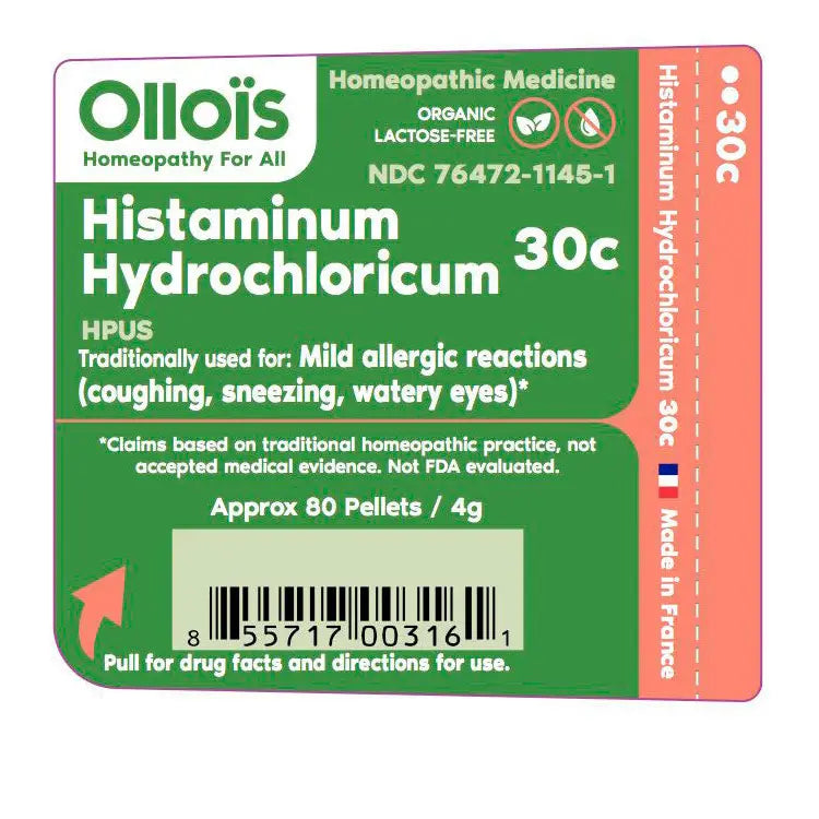 Olloïs Histaminum Hydrochloricum 30C Vegan Organic, 80 Pel. - Allergy