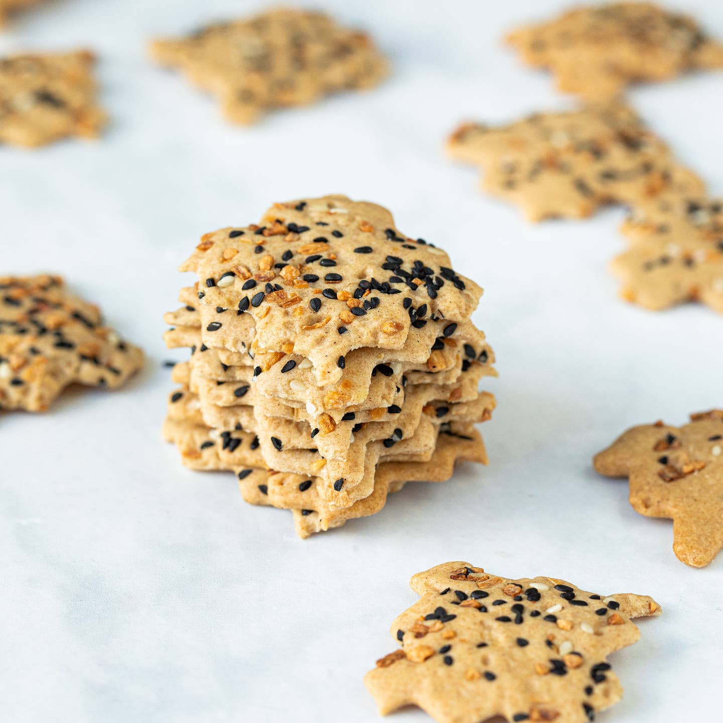 Everything Sourdough Crackers
