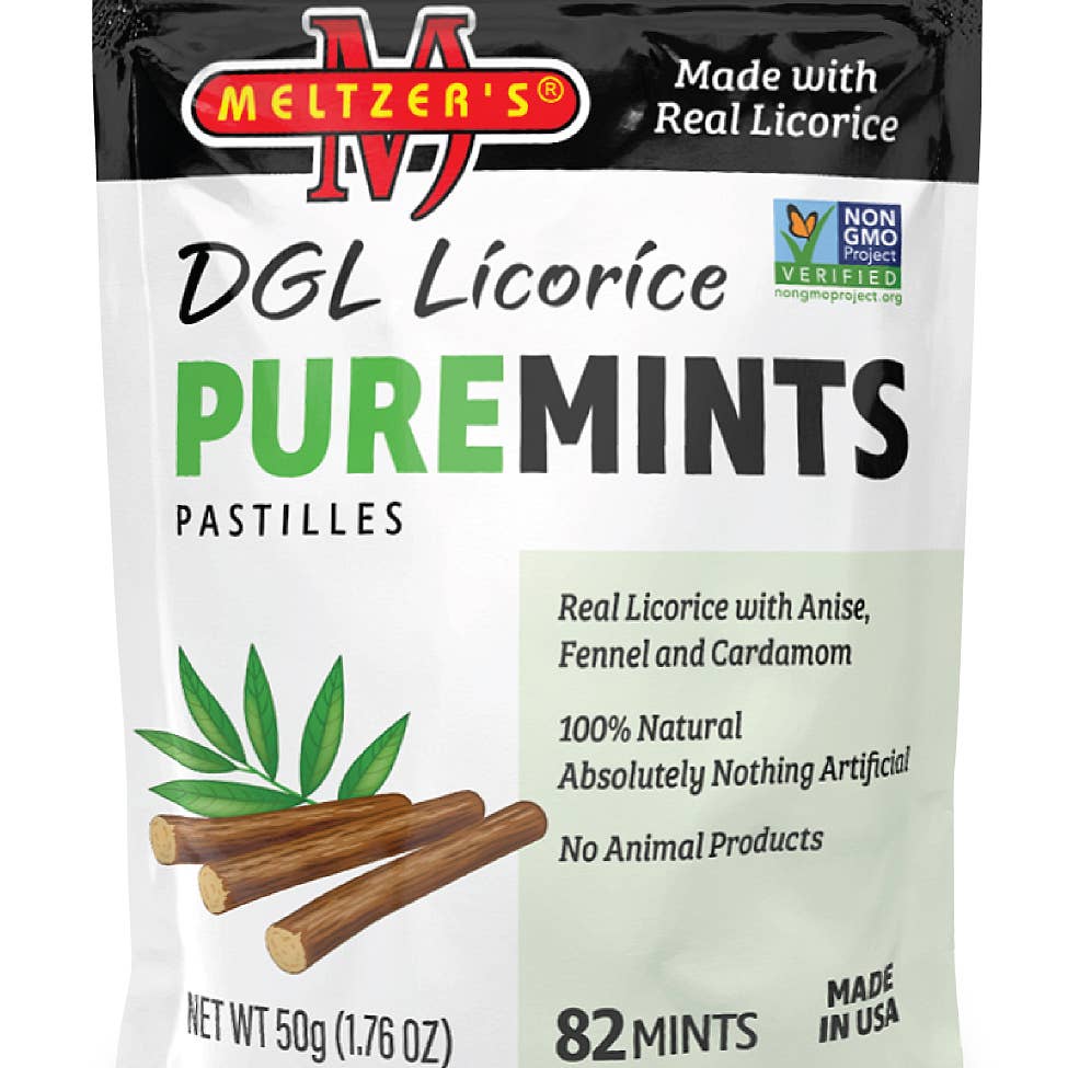 DGL Licorice PUREMINTS Pastilles 82 Mints Pouch
