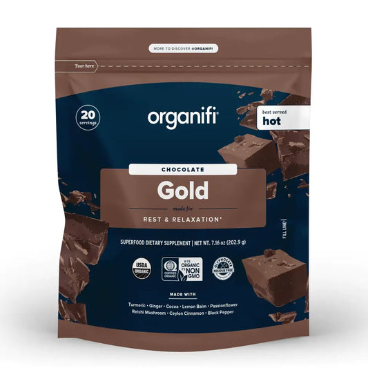 Gold Chocolate - Relaxing Turmeric/Cocoa Blend + Adaptogens