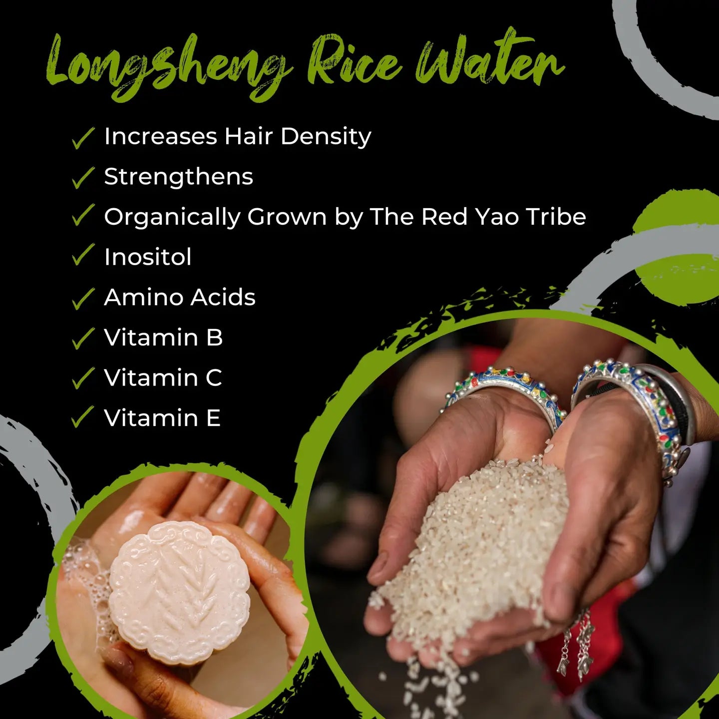 Rice Water Conditioner Bar | Tea Tree Mint Eo | All Hair