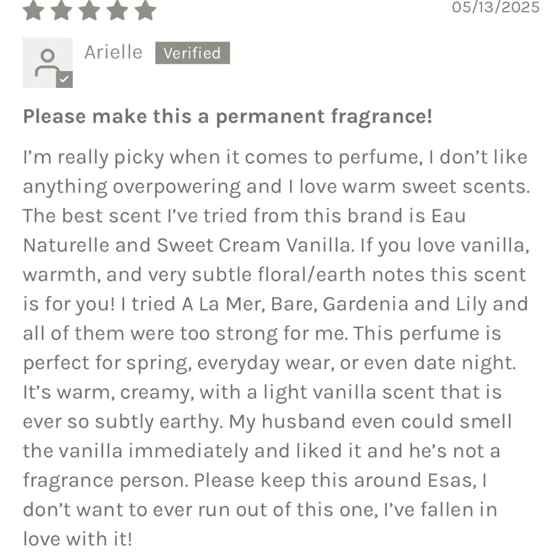 Iris Milk Organic Eau De Parfum– Velvety Iris & Vanilla Musk