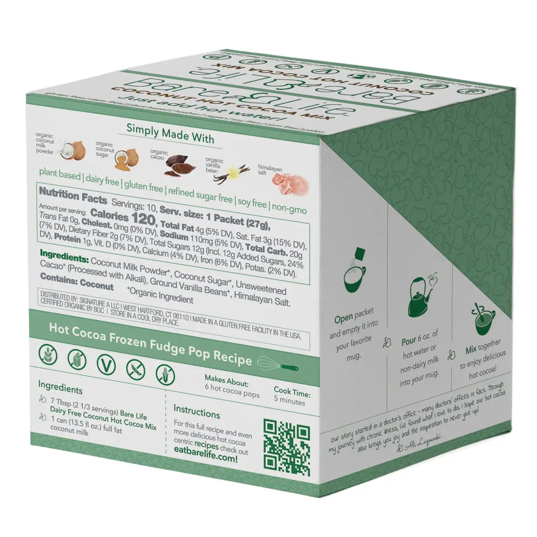 Dairy Free & Vegan Coconut Hot Cocoa Mix - 0.95 oz (10 Ct.)