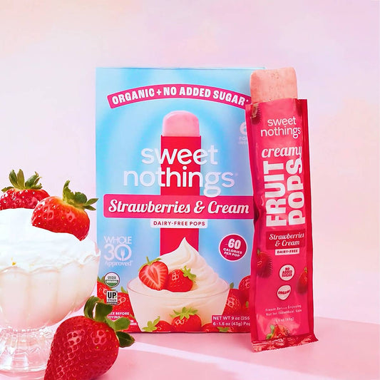 Strawberries and Cream Fruit Pops – Organic Fruit Popsicle
