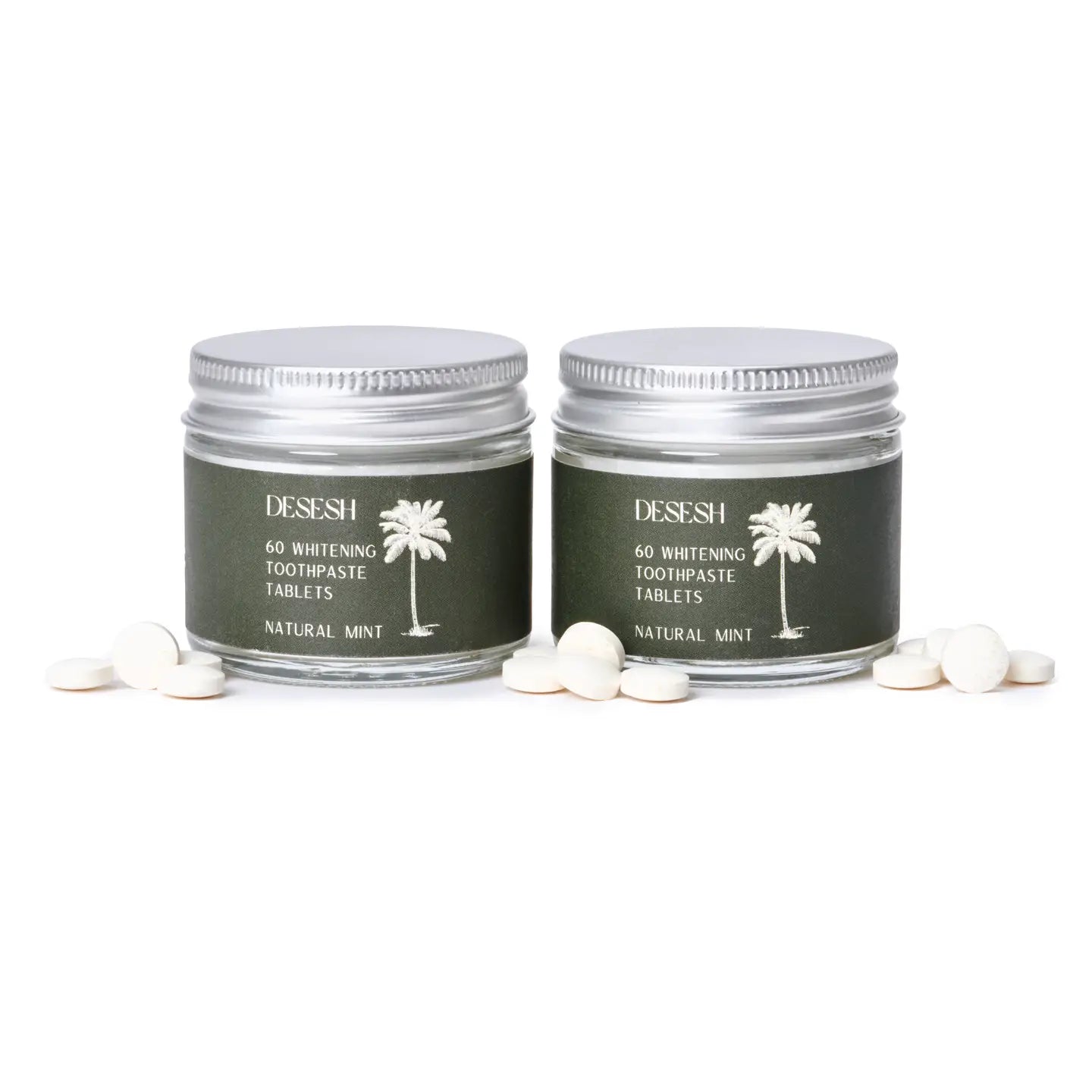 60 Toothpaste Tablets (Sls & Fluoride Free, Whitening, Mint)