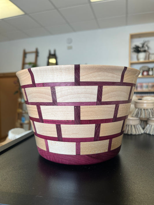 B-05 Purple Heart Segmented Hand-Crafted Bowl