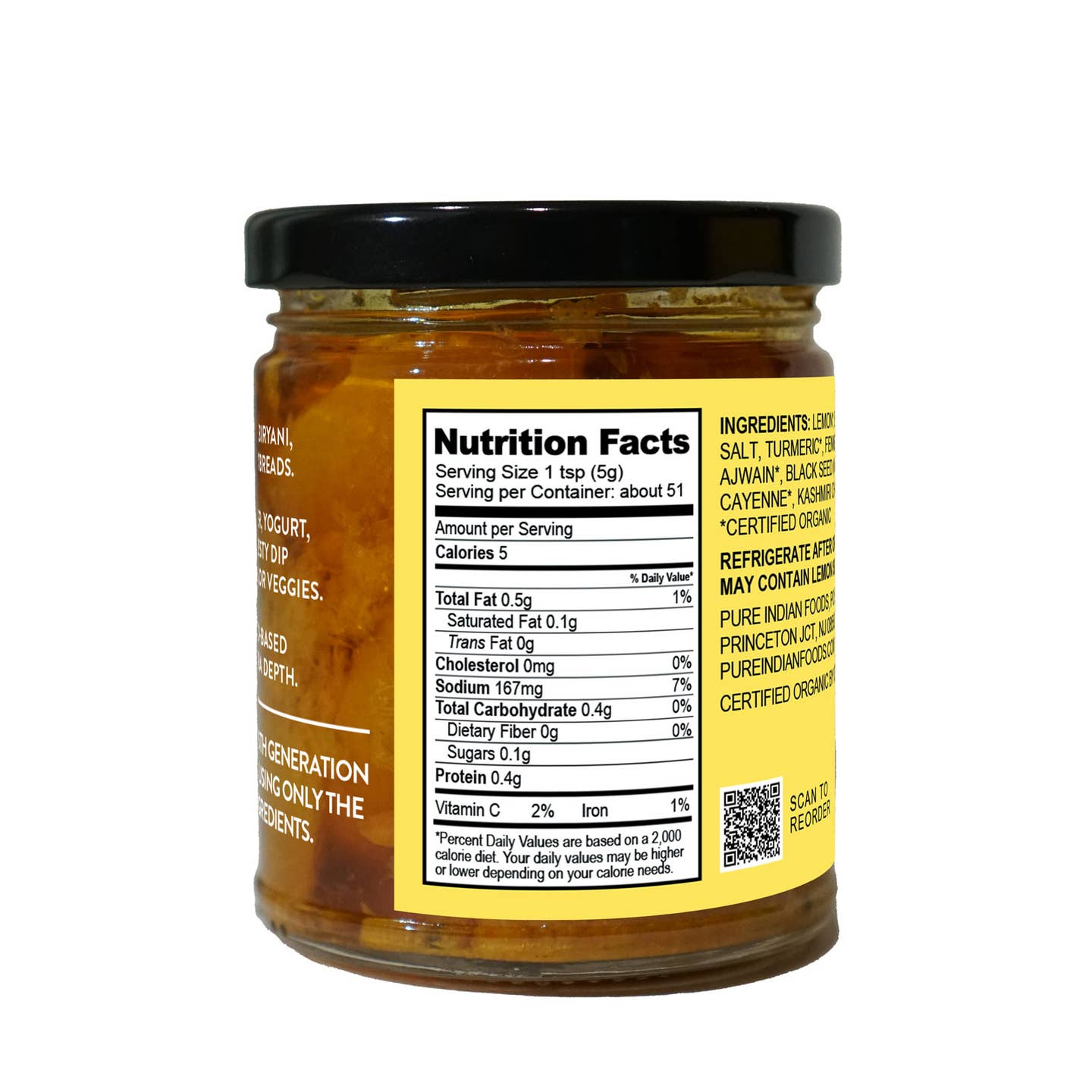 Fermented Lemon Pickle, Certified Organic - 9 oz