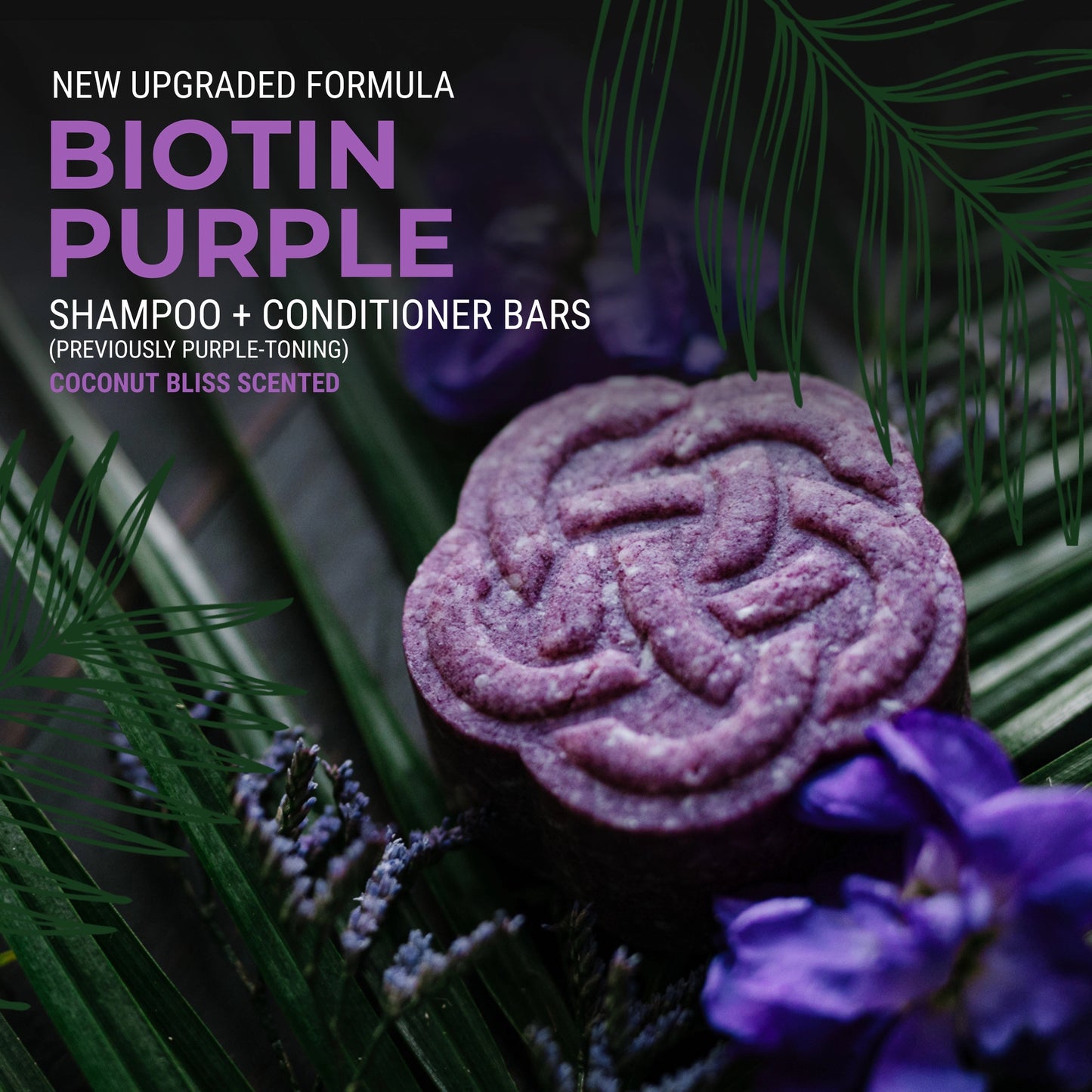 Purple-Toning Biotin Shampoo Bar For Blonde & Gray Hair