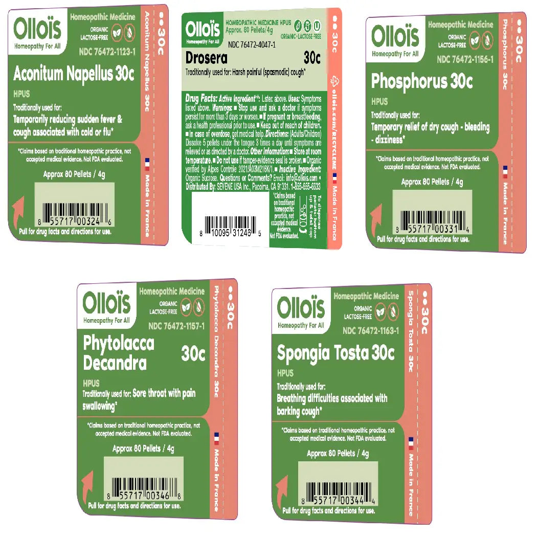 Cold & Flu - 5 Homeopathic Remedies Ollokit