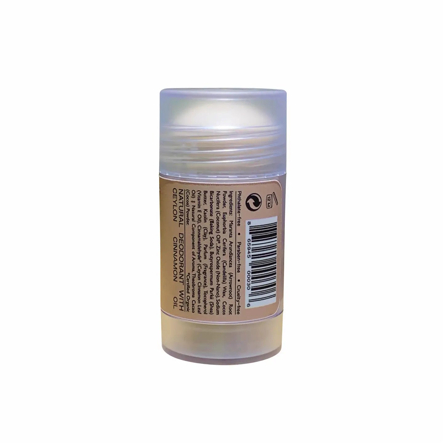 Natural Deodorant - Travel Size (Sweet Cinnamon + Vanilla)