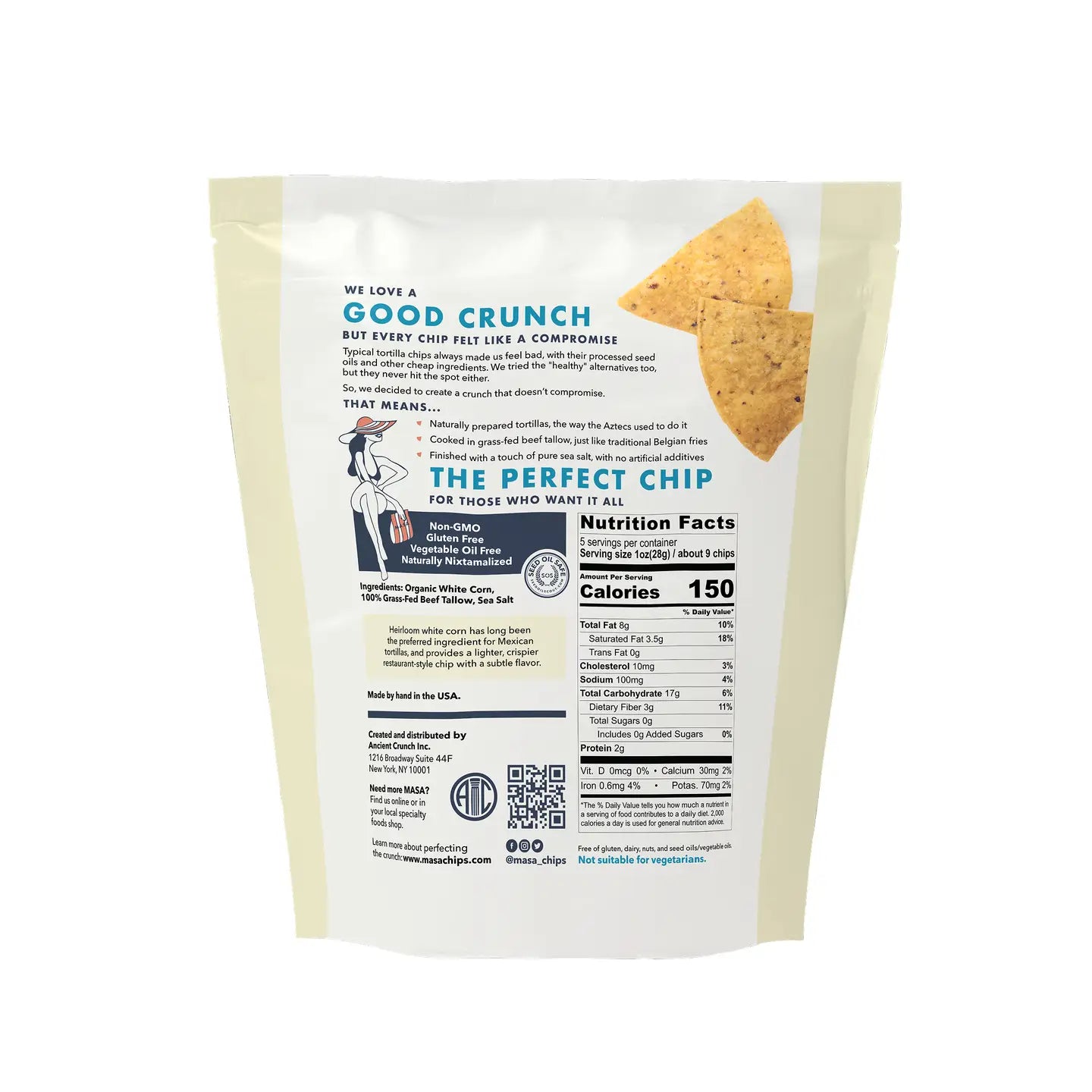 Masa Chips, White, 5oz Bag