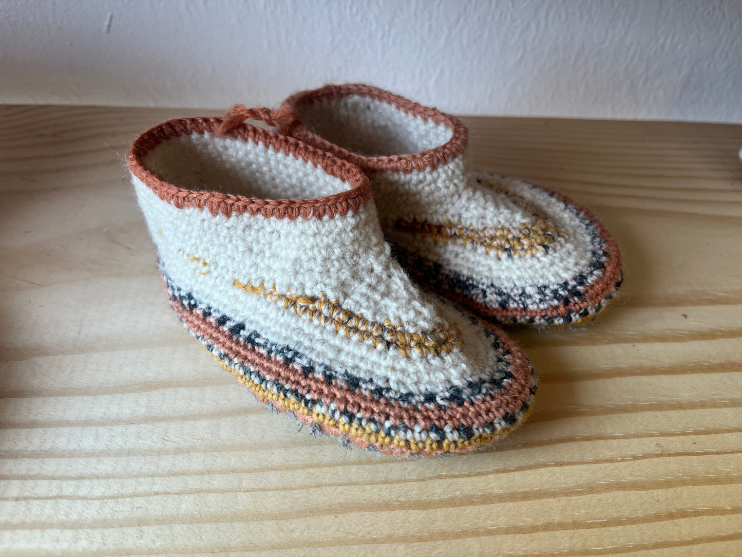 Cozy Crochet, Leather Bottom, Sheepskin Slippers
