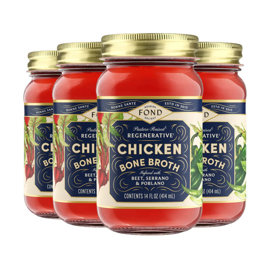 Beet & Serrano Pasture-Raised Chicken Bone Broth 14oz